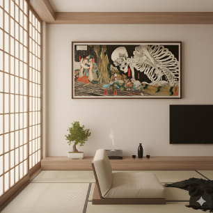 Mitsukuni Defying the Skeleton Spectre - Poster