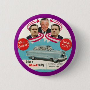 Mitt & George Romney Ronde Button 5,7 Cm