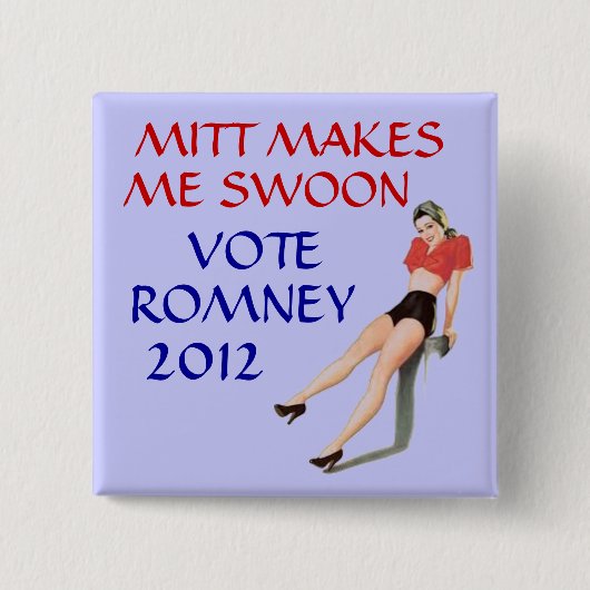 Mitt maakt me een zwoon vierkante button 5,1 cm (Voorkant)