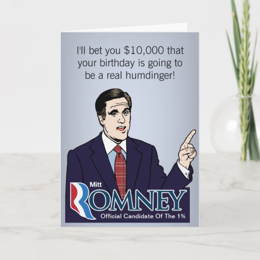 Mitt Romney 10 000 $ Cartes de voeux (Devant)