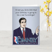 Mitt Romney $10k Bet Wenskaarten Kaart (Gele Bloem)