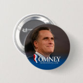 Mitt Romney 2012 - foto pinback Ronde Button 5,7 Cm (Voorkant /achterkant)