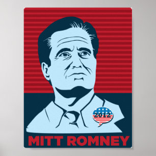 Mitt Romney 2012 Presidentieel Campagneprogramma P Poster