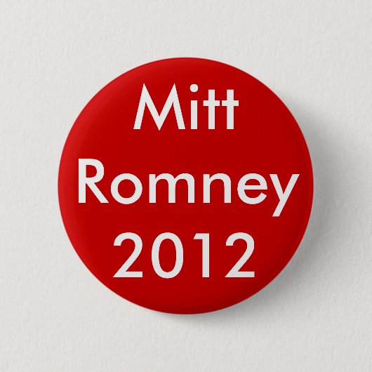 Mitt Romney 2012 Ronde Button 5,7 Cm (Voorkant)