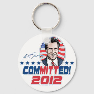 Mitt Romney ComMITTed 2012 Gear Sleutelhanger