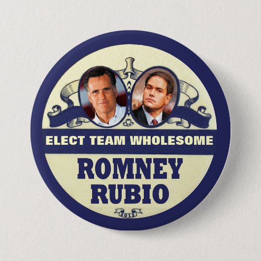 Mitt Romney / Marco Rubio 2012 Ronde Button 7,6 Cm (Voorkant)