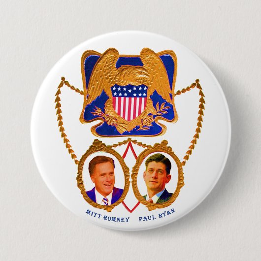 Mitt Romney & Paul Ryan voor 2012 Ronde Button 7,6 Cm (Voorkant)