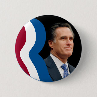 Mitt Romney "R" Logo (Circle - Portret) Ronde Button 5,7 Cm