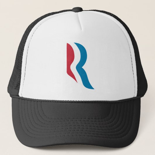 Mitt Romney "R" Logo President 2012 Trucker Pet (Voorkant)