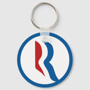 Mitt Romney "R" Logo Sleutelhanger
