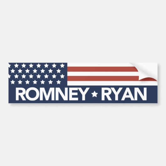 Mitt Romney Ryan Flag Bumpersticker 2012 (Voorkant)