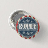 Mitt Romney - sterren en strepen Ronde Button 3,2 Cm (Voorkant /achterkant)