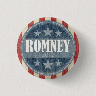 Mitt Romney - sterren en strepen Ronde Button 3,2 Cm