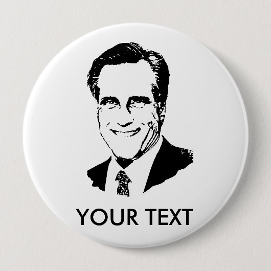 Mitt Romney T-shirts Ronde Button 4,0 Cm (Voorkant)