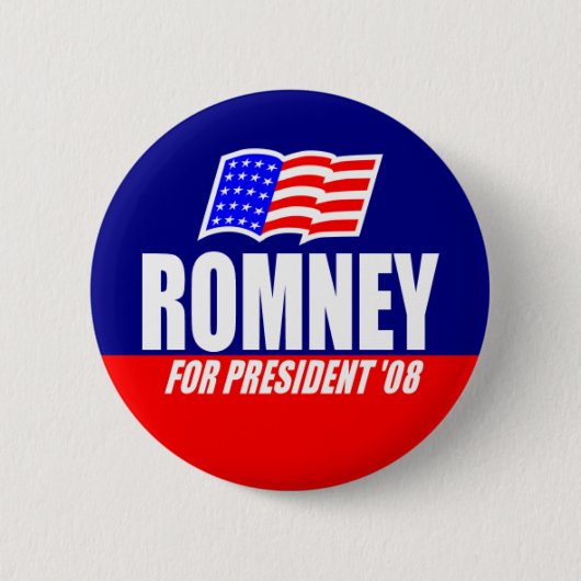 Mitt Romney Voor President 08 Button (Voorkant)