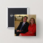 Mitt Romney voor president! Vierkante Button 5,1 Cm (Voorkant /achterkant)