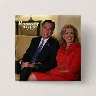 Mitt Romney voor president! Vierkante Button 5,1 Cm