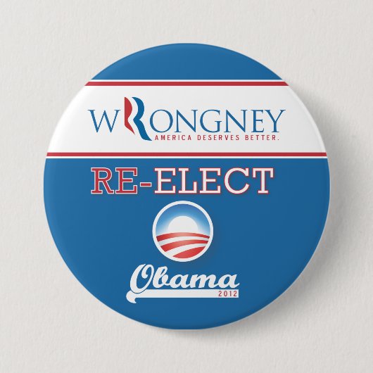 Mitt "Wrongney" - Amerika verdient betere Button (Voorkant)