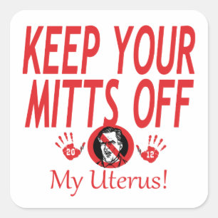 Mitten van mijn baarmoeder vierkante sticker