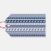 Mittens en Cocoa Warm Winter Wishes Holiday Cadeaulabel (Achterkant Horizontaal)