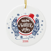 Mittens en Cocoa Warm Winter Wishes Holiday