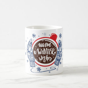Mittens en Cocoa Warm Winter Wishes Holiday Koffiemok
