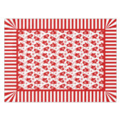 Mittens en Snowflakes Retro Kerstmis Ski Holiday Tafelkleed (Voorkant (Horizontaal))