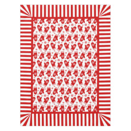 Mittens en Snowflakes Retro Kerstmis Ski Holiday Tafelkleed
