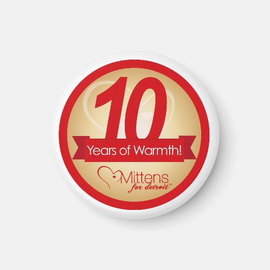 Mittens for Detroit 2" Round Magnet (Devant)