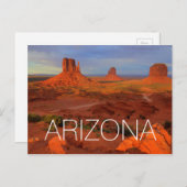 Mittens, monument valley, AZ Briefkaart (Voorkant / Achterkant)