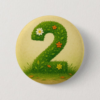 Mittens Nummer 2 Ronde Button 5,7 Cm