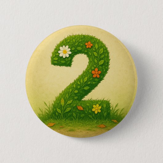 Mittens Nummer 2 Ronde Button 5,7 Cm (Voorkant)