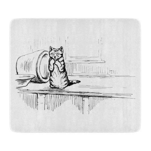 Mittens the Kitten (schaafkat) (Beatrix Potter) Snijplank (Voorkant)
