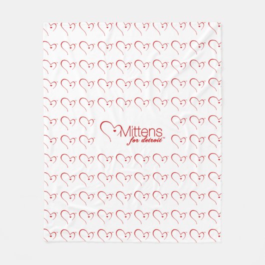 MIttens voor Detroit Fleece Blanket Deken (Voorkant)