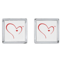 Mittens voor Detroit Heart Logo Square Cufflinks