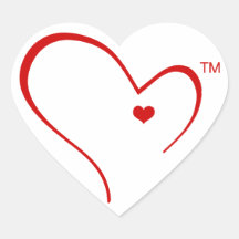 Mittens voor Detroit Heart Logo Sticker