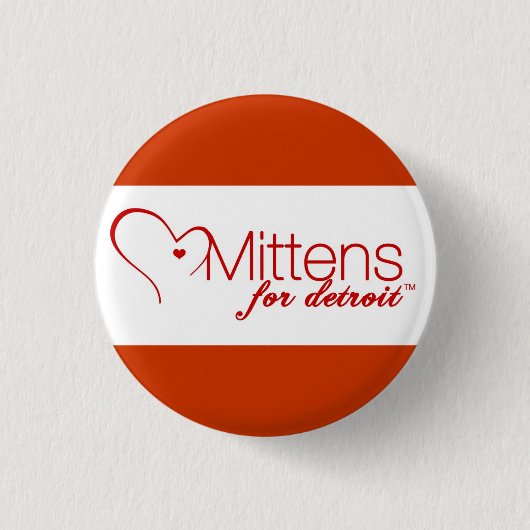 Mittens voor Detroit Pinback-Button Ronde Button 3,2 Cm (Voorkant)