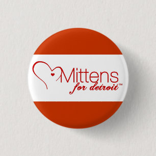 Mittens voor Detroit Pinback-Button Ronde Button 3,2 Cm