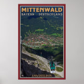 Mittenwald en de Karwendelbahn Poster (Voorkant)