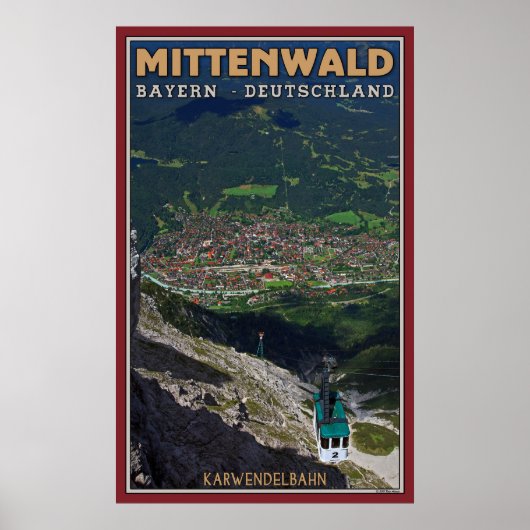 Mittenwald en de Karwendelbahn Poster (Voorkant)