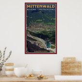 Mittenwald en de Karwendelbahn Poster (Keuken)