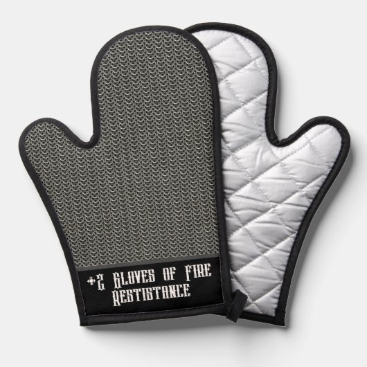 Mitts de four Chainmail de résistance au feu (Recto/Verso)