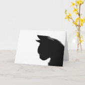 Mitzi Kat: zwart en wit Cat Note Cards Kaart (Gele Bloem)