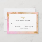 Mitzvah moderne rose | Réponse RSVP (Devant)