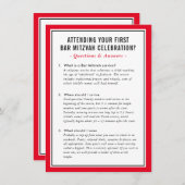 MITZVAH service info vragen advies rood zwart Kaart (Voorkant / Achterkant)