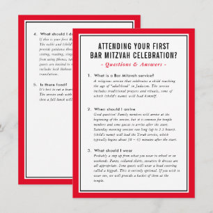 MITZVAH service info vragen advies rood zwart Kaart