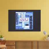 MITZVAH WORDS Bar Bat Mitzvah Inloggen Board Canvas Afdruk (Insitu (Woonkamer))