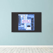 MITZVAH WORDS Bar Bat Mitzvah Inloggen Board Canvas Afdruk (Insitu (Houten vloer))