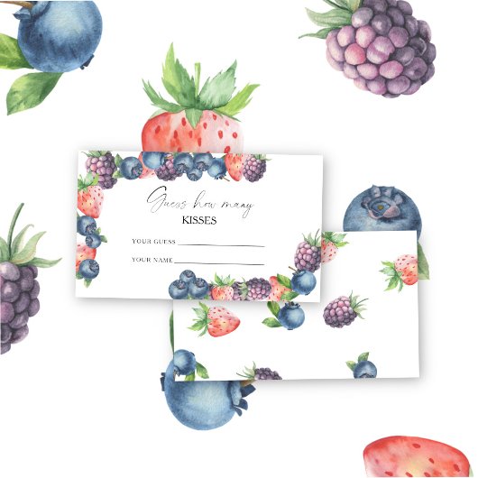 Mix berry - raad hoeveel kussen bruids spel informatiekaartje