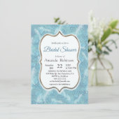 Mix Blue Pattern, Feathers & Gold lijst Kaart (Staand voorkant)